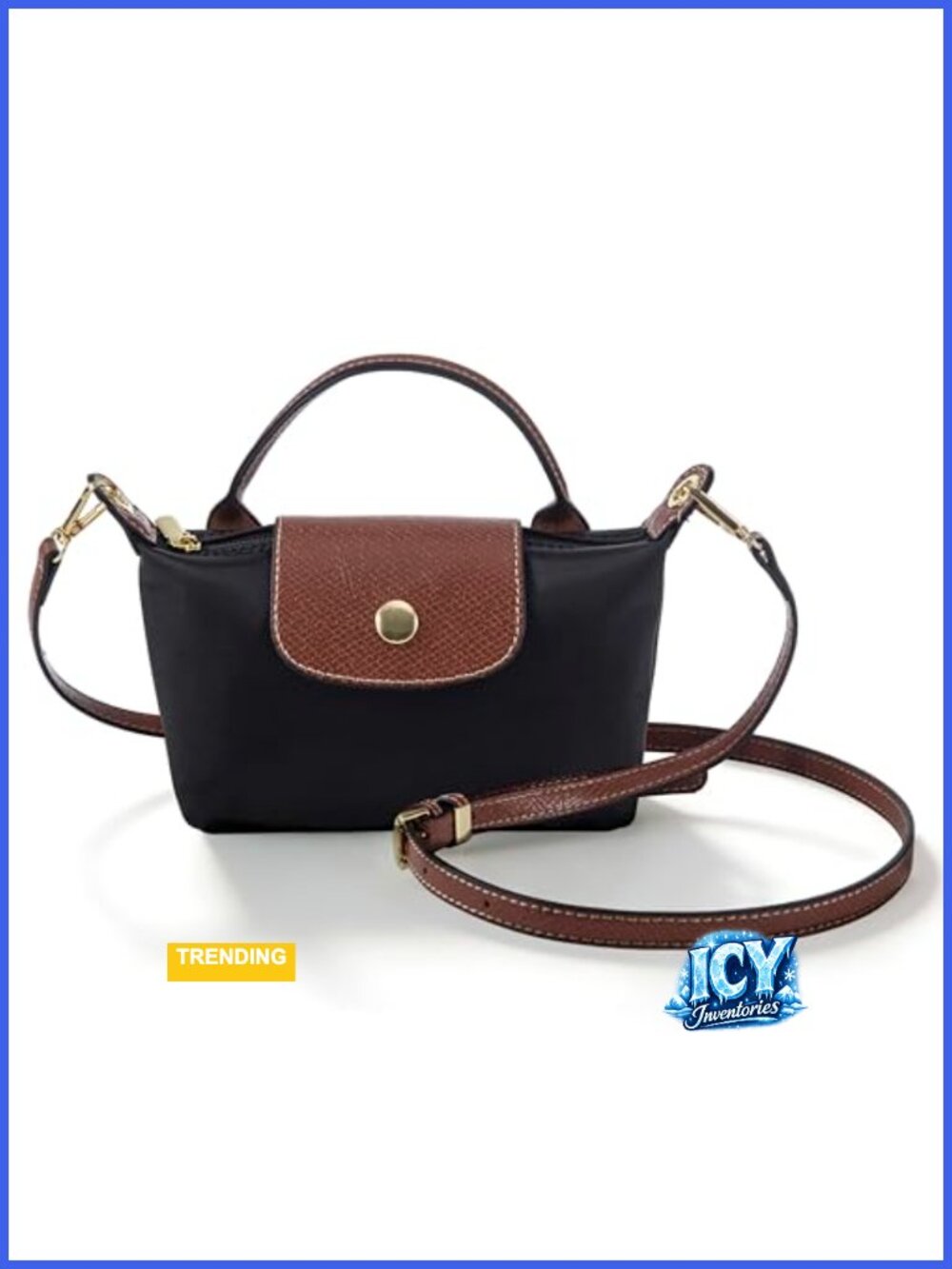 Mini Crossbody Bag Women Adjustable Strap Nylon Waterproof Shoulder Handbag
